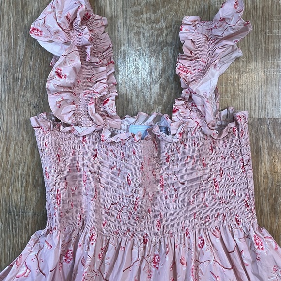 Bridgerton X Hill House X Phenomenal - Ellie Nap Dress Pink Floral EUC Large L - Picture 4 of 11